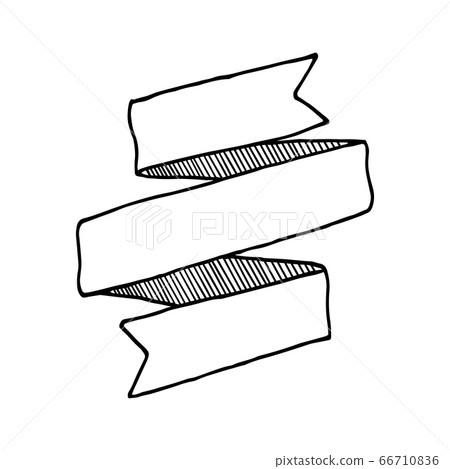 Hand drawn vintage style banner isolated on white Hand drawn vintage style banner isolated on white 66710836
