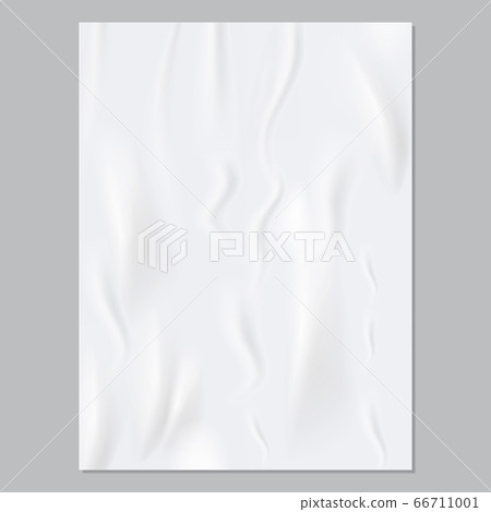 Wrinkled paper. Realistic vector template for modern poster 66711001