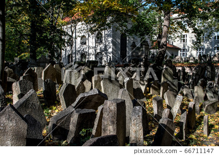 Old Weathered Tombstones On Jewish Cemetery In Prague In The Czech Republic Old Weathered Tombstones On Jewish Cemetery In Prague In The Czech Republic 66711147