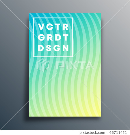 Cover template with wavy lines for flyer, poster, brochure, typography or other printing products. Vector illustration 66711451