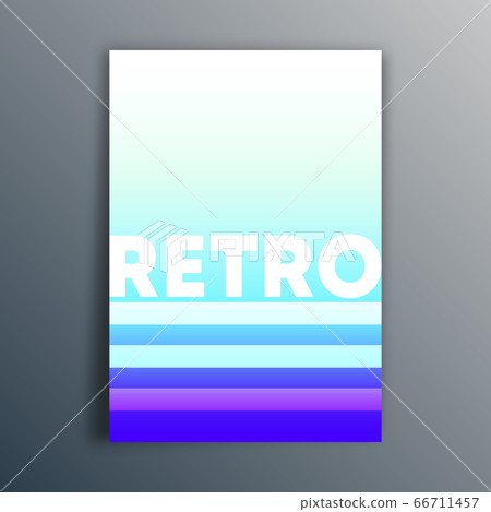 Cover template with lines for flyer, poster, brochure, typography or other printing products. Vector illustration 66711457