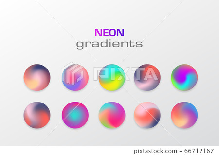 Abstract sphere neon colors gradients isolated Abstract sphere neon colors gradients isolated 66712167