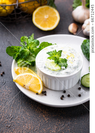Traditional Greek sauce or appetizer tzatziki 66712445