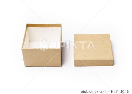 craft box isolated on white with copy space craft box isolated on white with copy space 66713096