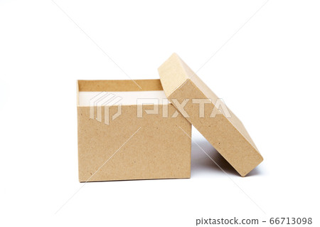 craft box isolated on white with copy space craft box isolated on white with copy space 66713098