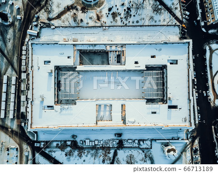 Kontraktova Square on Podil in Kyiv, aerial view Kontraktova Square on Podil in Kyiv, aerial view 66713189