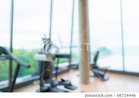 Abstract blur and defocus fitness equipment in gym room Abstract blur and defocus fitness equipment in gym room 66714446