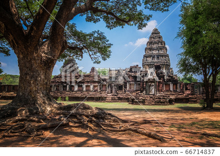 Front view of Prasat Hin Rock castle in Phimai 66714837