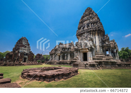 Front view of Prasat Hin Rock castle in Phimai 66714872