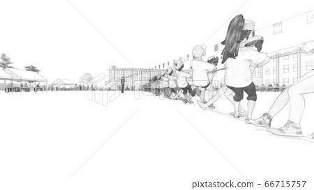 學校運動會拔河,觀眾,建築,插圖52 學校運動會拔河,觀眾,建築,插圖52 66715757
