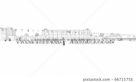 學校運動會拔河,觀眾,建築,插圖45 學校運動會拔河,觀眾,建築,插圖45 66715758