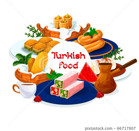 Turkish cuisine food menu, dessert sweets pastry Turkish cuisine food menu, dessert sweets pastry 66717807