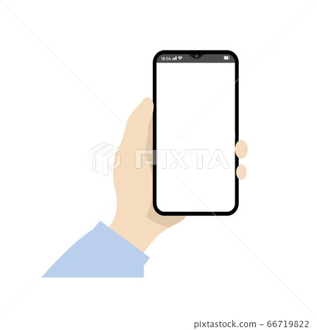 Hand of person looking at smartphone 66719822
