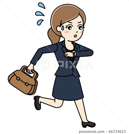 一位似乎遲到的奔跑女人 一位似乎遲到的奔跑女人 66724015
