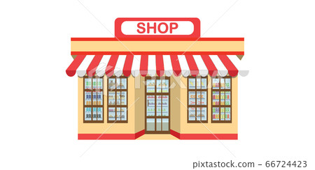 Supermarket grocery store icon isolated on white. 66724423