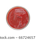 top view ketchup or tomato sauces isolate on white 66724657