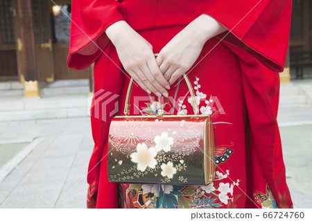 Hand of woman in furisode 66724760