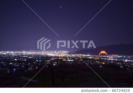Night view from the Hanamidai, Ichinomiya town, Fuefuki city Night view from the Hanamidai, Ichinomiya town, Fuefuki city 66724829
