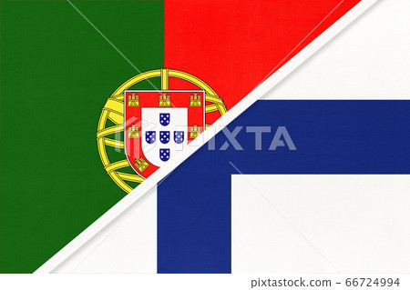 Portugal and Finland, symbol of national flags Portugal and Finland, symbol of national flags 66724994