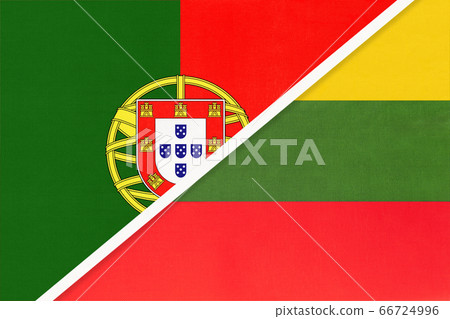 Portugal and Lithuania, symbol of national flags Portugal and Lithuania, symbol of national flags 66724996