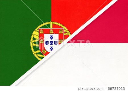 Portugal and Monaco, symbol of national flags Portugal and Monaco, symbol of national flags 66725013