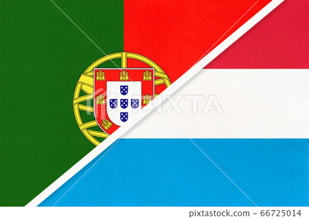 Portugal and Luxembourg, symbol of national flags Portugal and Luxembourg, symbol of national flags 66725014