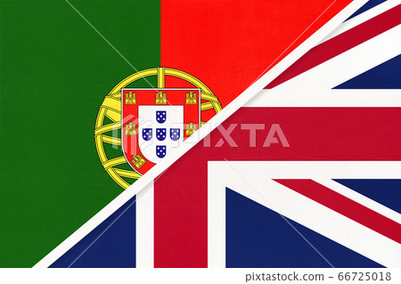 Portugal and United Kingdom or UK, symbol of two flags Portugal and United Kingdom or UK, symbol of two flags 66725018