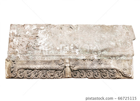 Old stone with carving ornament, Angkor Wat, Siem Old stone with carving ornament, Angkor Wat, Siem 66725115