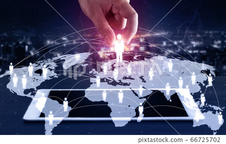 People network, human resources and customer 66725702