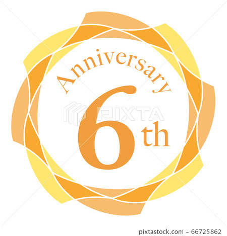 6th anniversary mark 6th anniversary mark 66725862