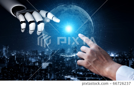 Future artificial intelligence robot and cyborg. 66726237