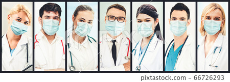 Doctor, nurse and medical staff portrait face Doctor, nurse and medical staff portrait face 66726293