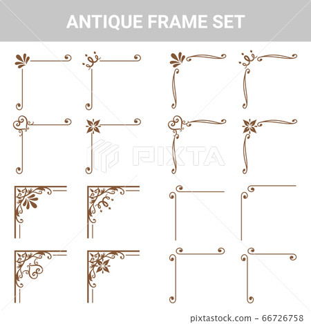 Decorative material antique frame set Decorative material antique frame set 66726758