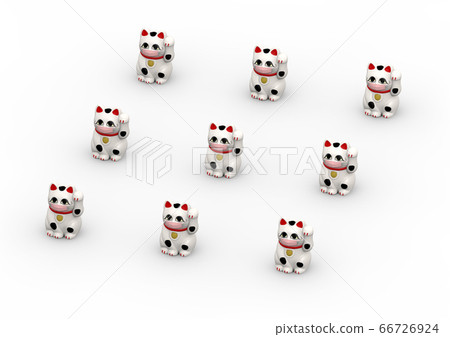 Social Distance Maneki Neko Mask 66726924