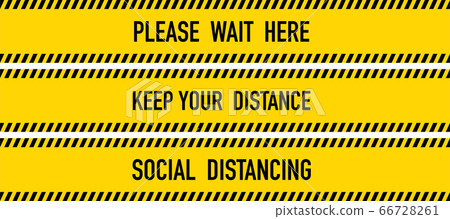 Keep your distance Yellow Warning Tape Keep your distance Yellow Warning Tape 66728261