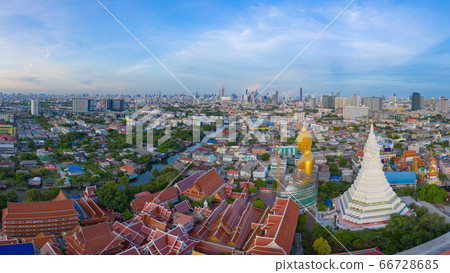 Aerial view of the Giant Golden Buddha in Wat Aerial view of the Giant Golden Buddha in Wat 66728685