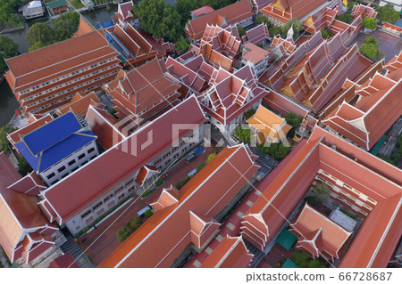 Aerial view of the Giant Golden Buddha in Wat Aerial view of the Giant Golden Buddha in Wat 66728687