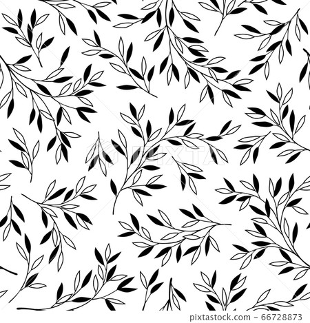 Seamless pattern with fashionable plants 66728873