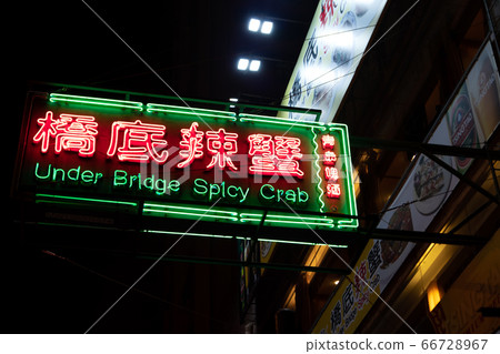 香港地下橋麻辣俱樂部橋底螃蟹招牌水平位置 66728967