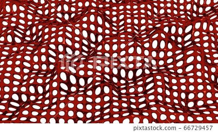 abstract red net texture with circle pattern beckground illustration. 66729457