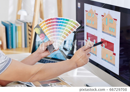 Architect choosing roof color 66729708