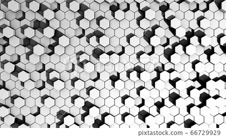 abstract white hexagon pattern background - Stock Illustration ...