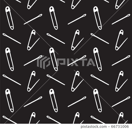 Vector seamless pattern of needles and pins Vector seamless pattern of needles and pins 66731006