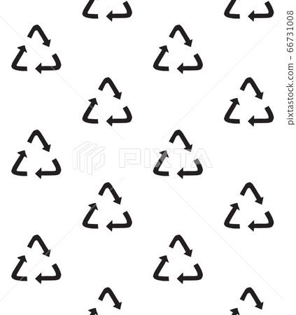 Vector seamless pattern of black recycle symbol Vector seamless pattern of black recycle symbol 66731008