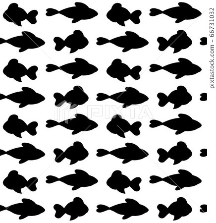 Vector seamless pattern of fish silhouette - Stock Illustration ...