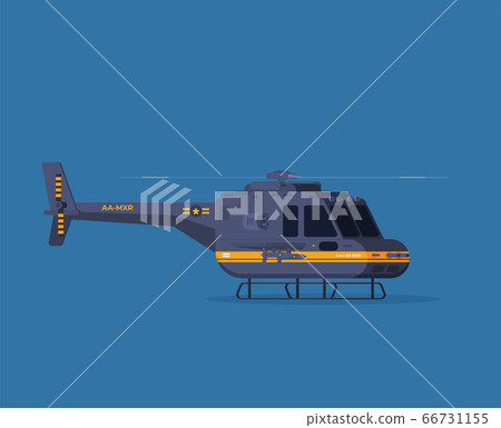 Flat style illustration helicopter isolated on Flat style illustration helicopter isolated on 66731155