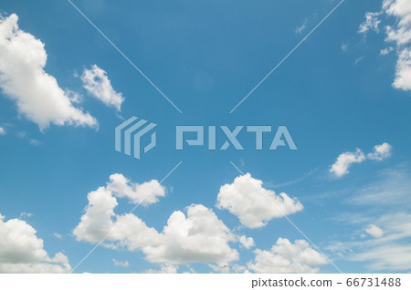 Blue sky with white cloud on summer time as 66731488
