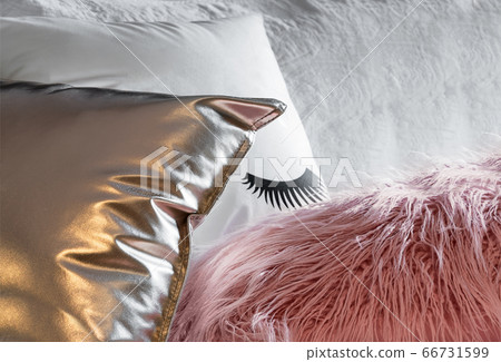 Decorative color pillows. Home interior decor. 66731599