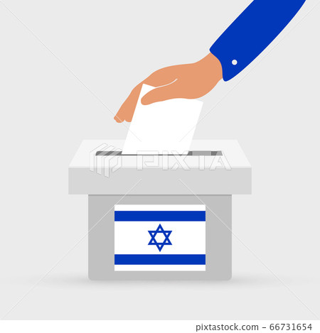 Flat hand putting vote bulletin into ballot box Flat hand putting vote bulletin into ballot box 66731654