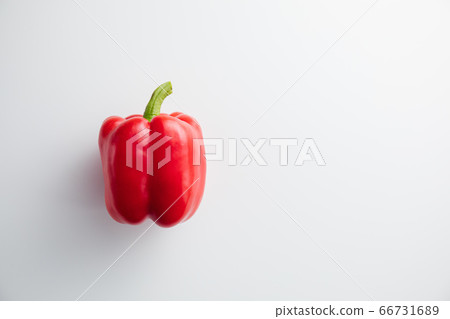 Red pepper on a white background. Minimum concept 66731689